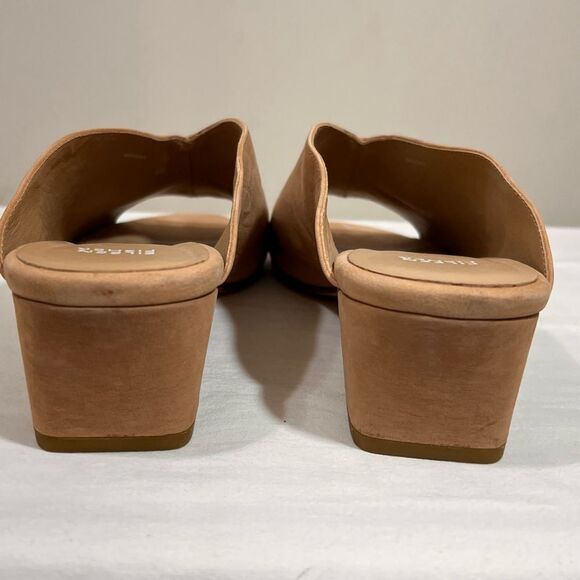Eileen Fisher Katniss SuedeTan Mules With Minimalist Design Size 11 - Picture 3 of 9
